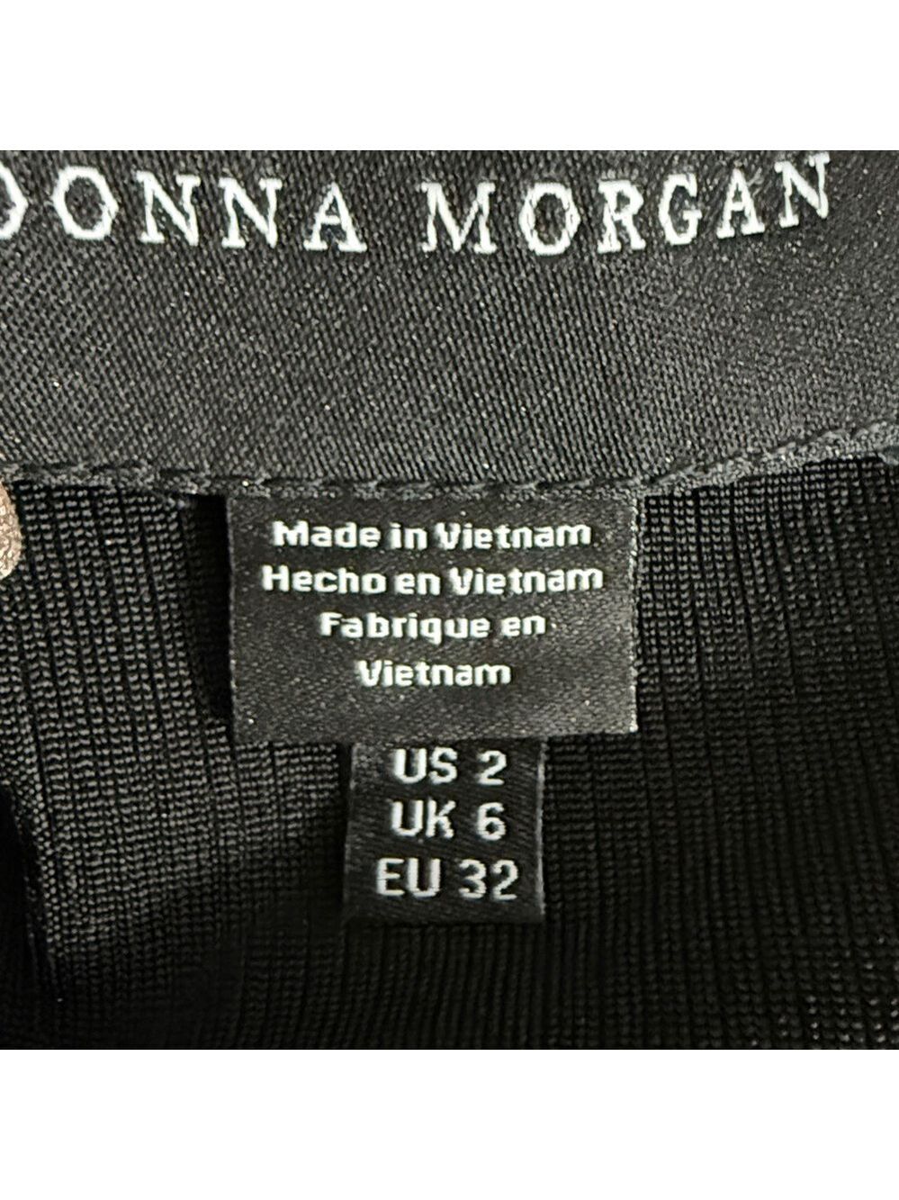 Donna Morgan Cocktail Mini Dress Silver Metallic Sz 2 Pockets $129 - Picture 4 of 5